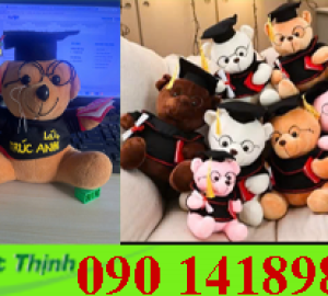 Gấu bông làm quà tặng, có in logo, tên cơ quan hay tên doanh nghiệp